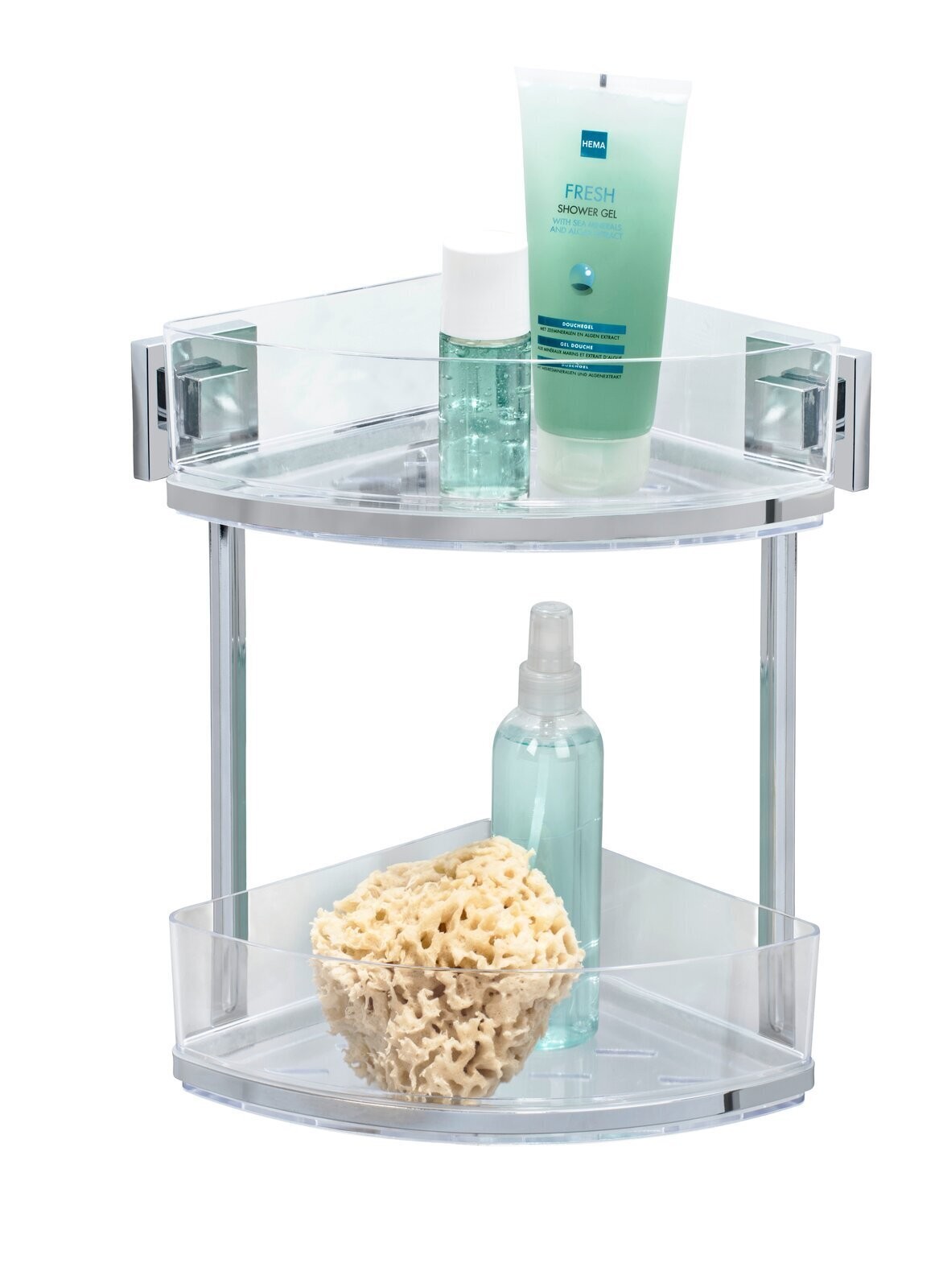 Plastic and Metal Corner Shelf