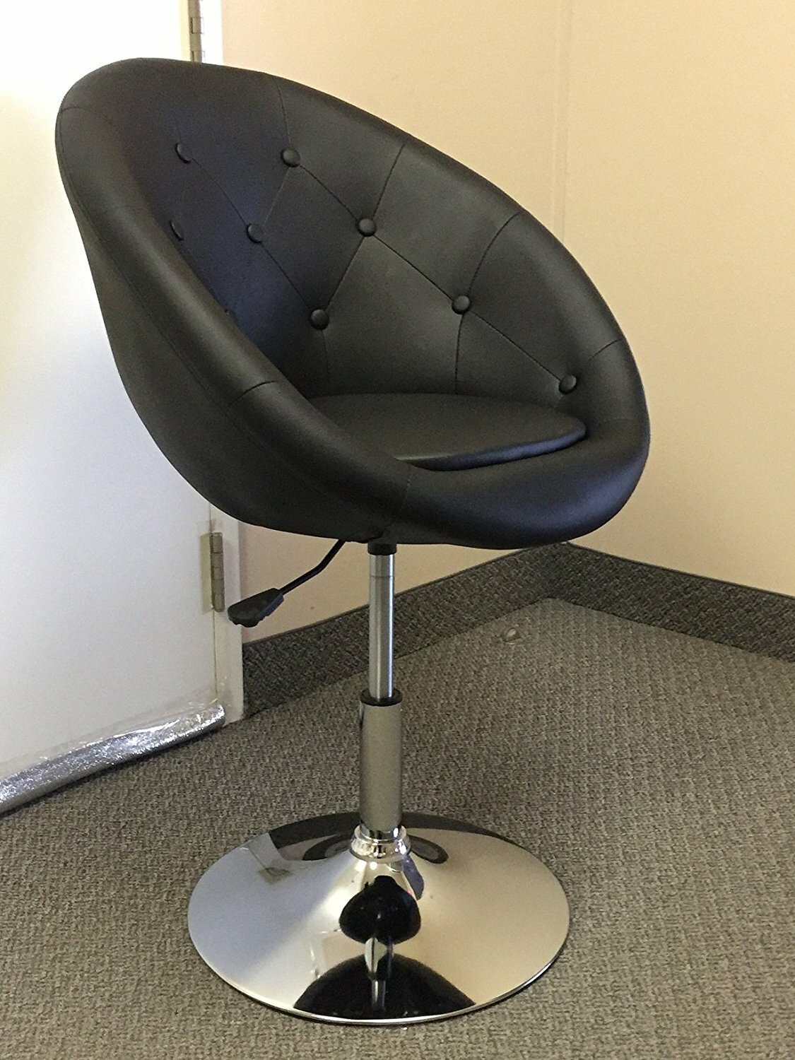 Prism Pattern Vanity Chair with Back 