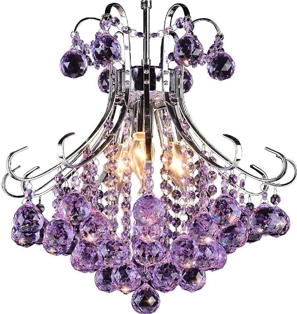 Purple Girls Room Chandelier Lighting