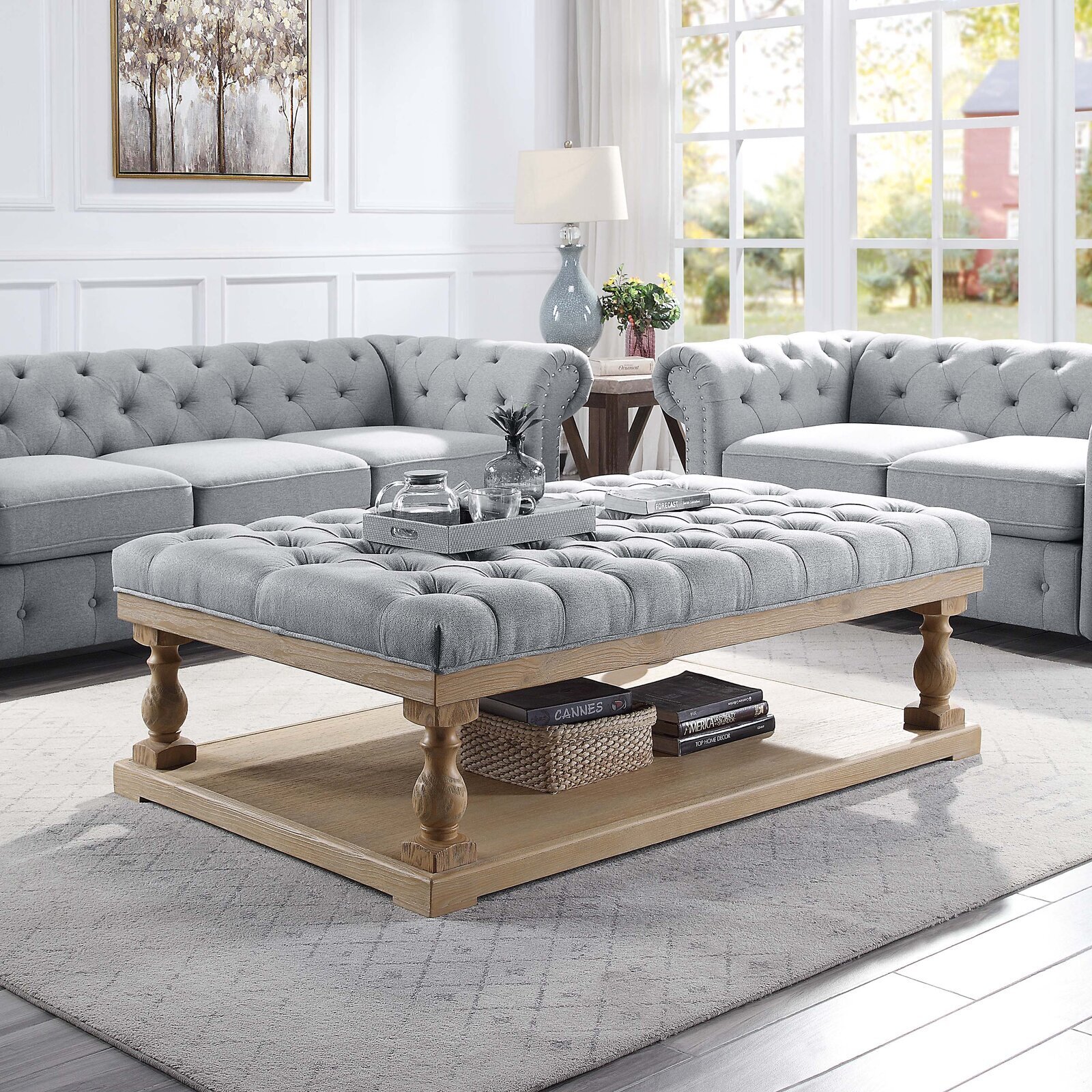 Quilted French Farmhouse Coffee Table