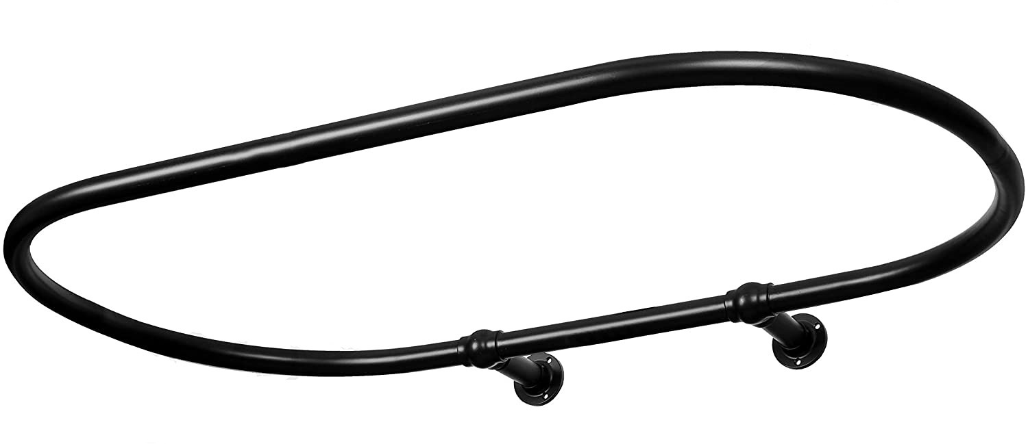 Racetrack oval shower rod