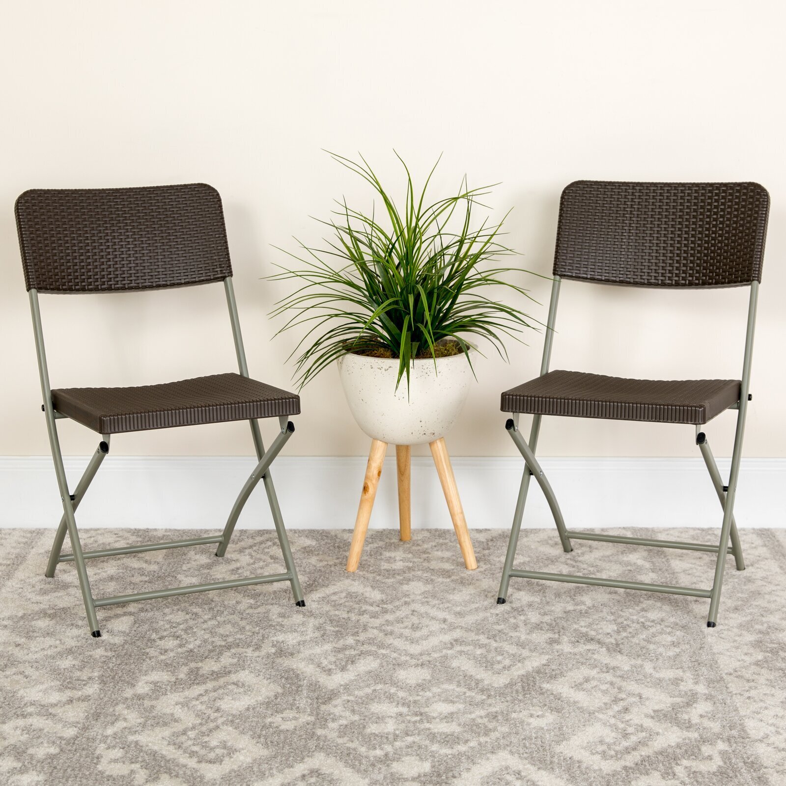 Rattan Plastic Folding Chairs