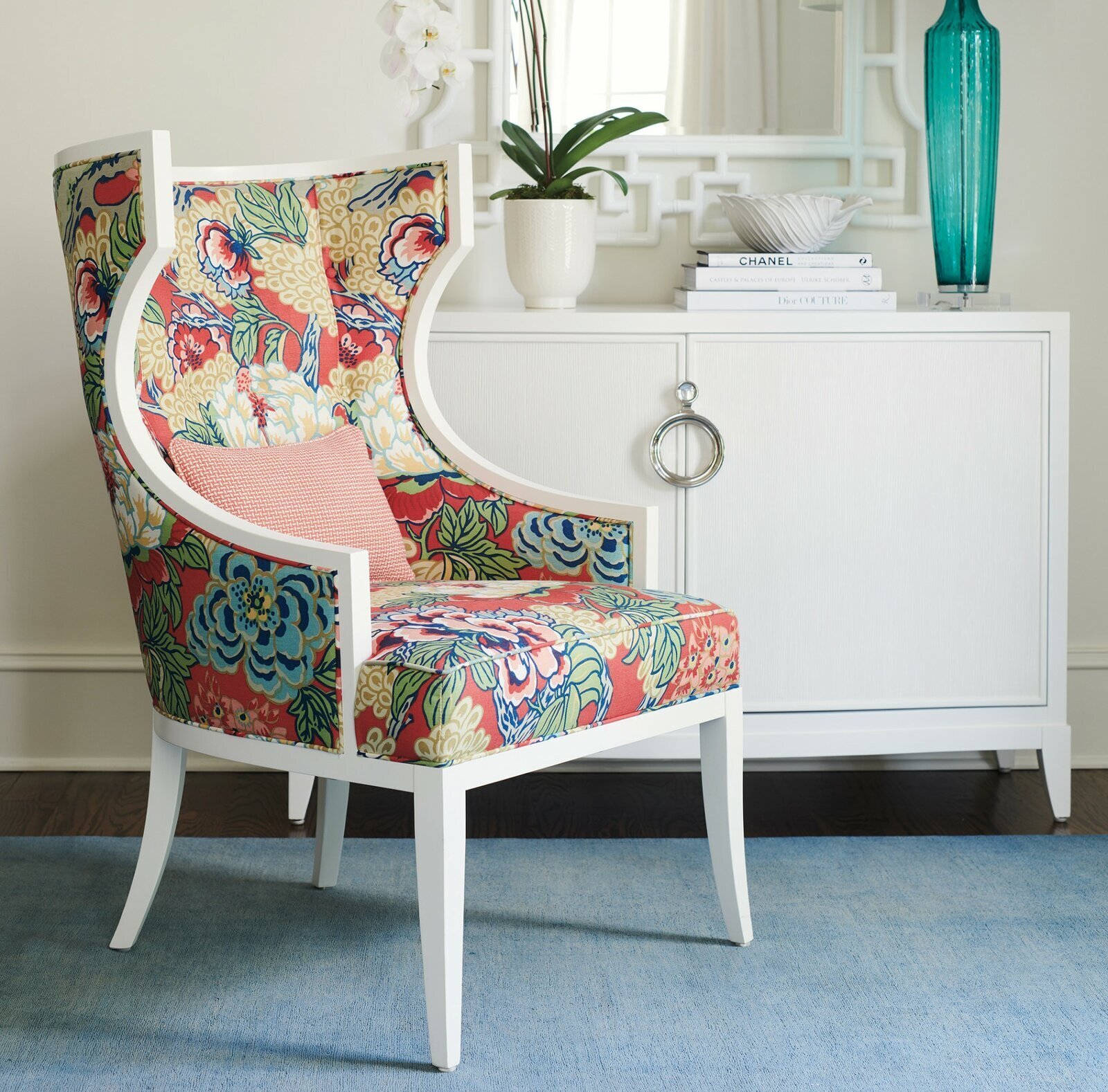 Red Based Floral Fabric 