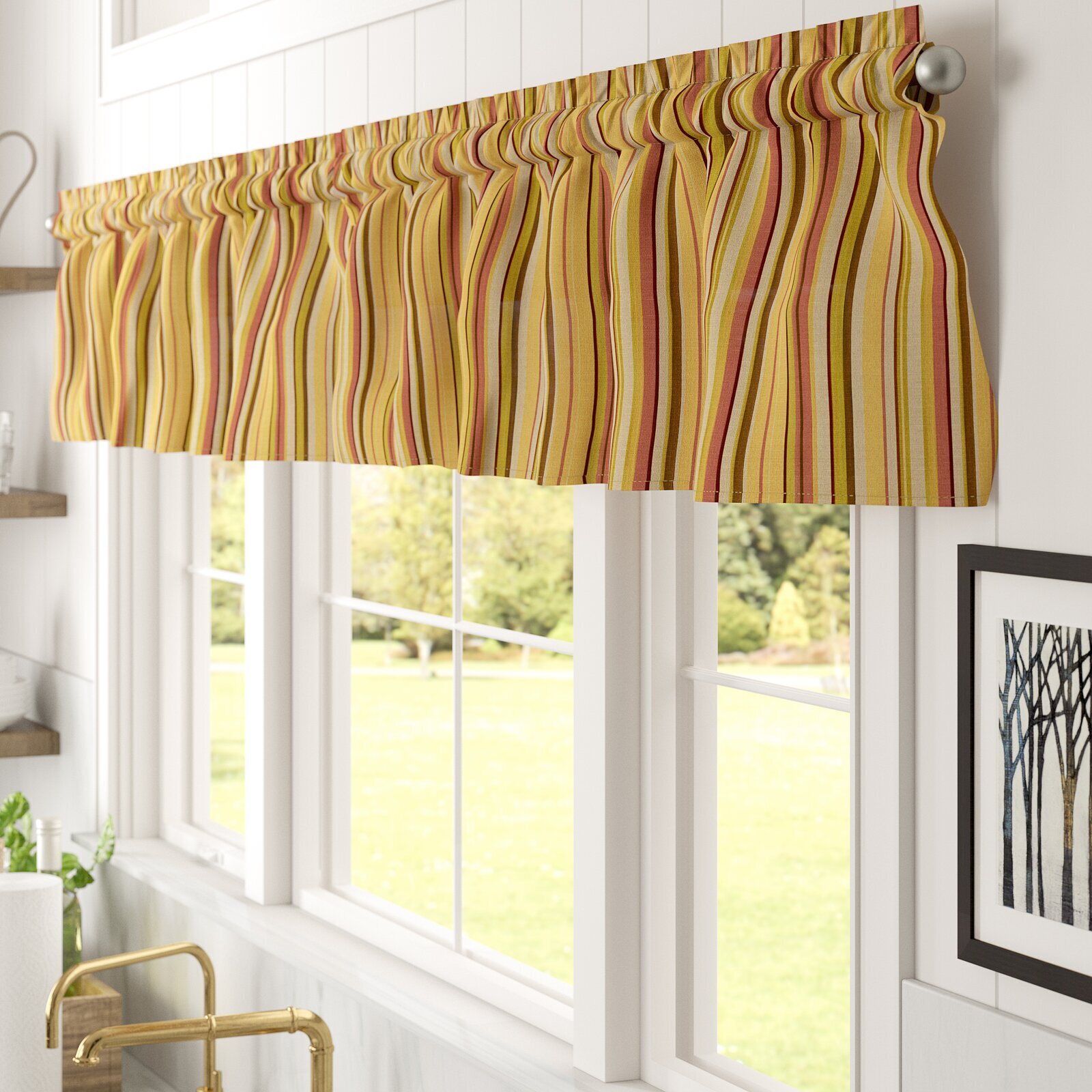 Retro Inspired Valances For Wide Windows 