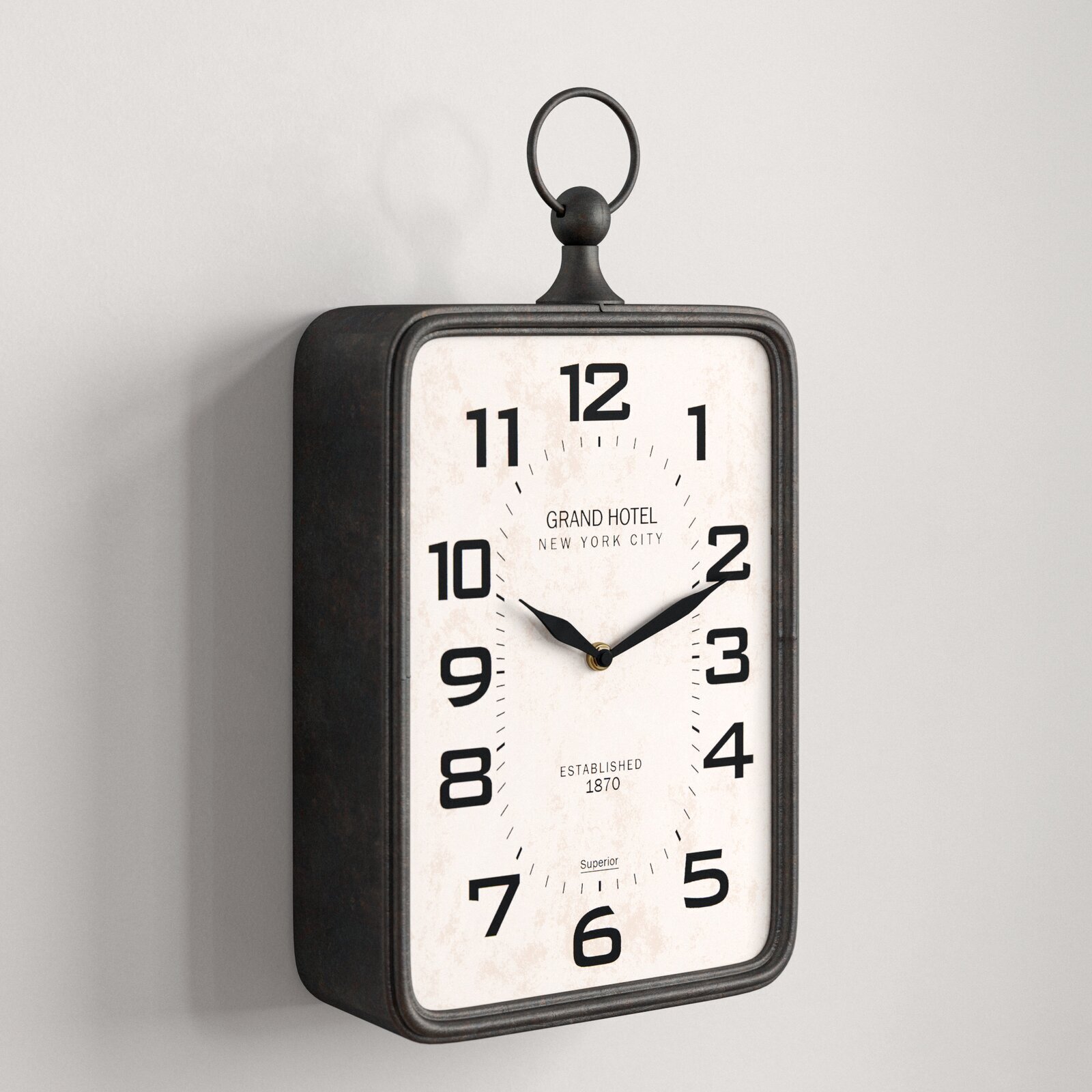 Retro long wall clock