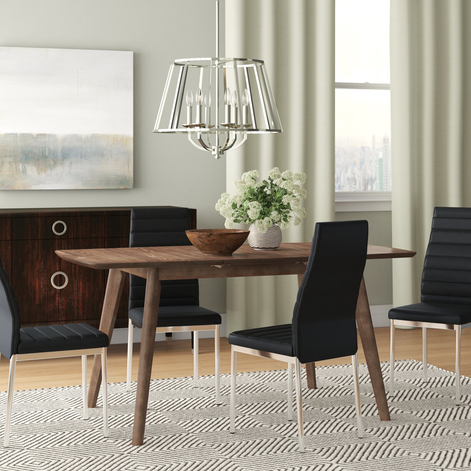 Retro Walnut Dining Table 
