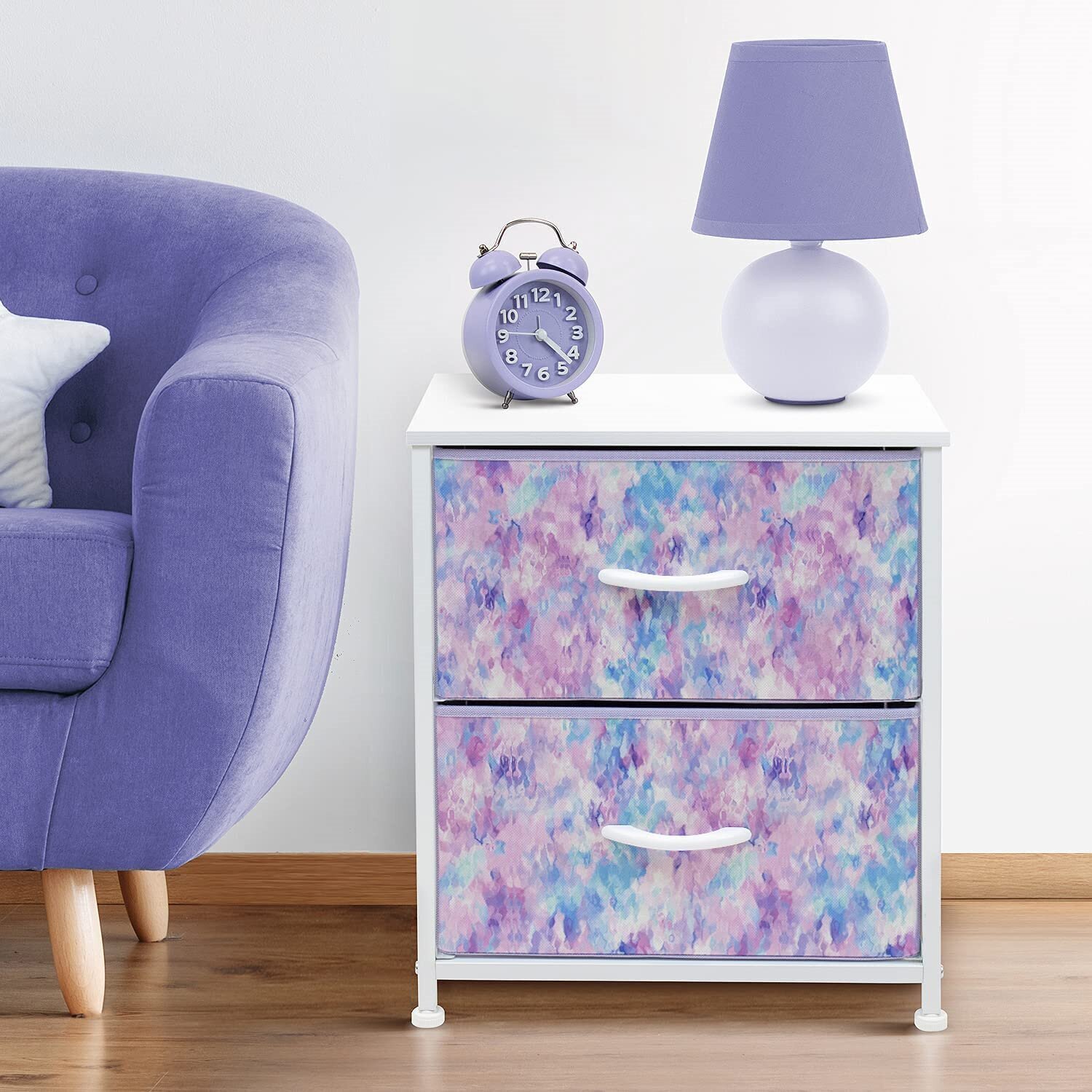 Romantic Wood Top Side Table