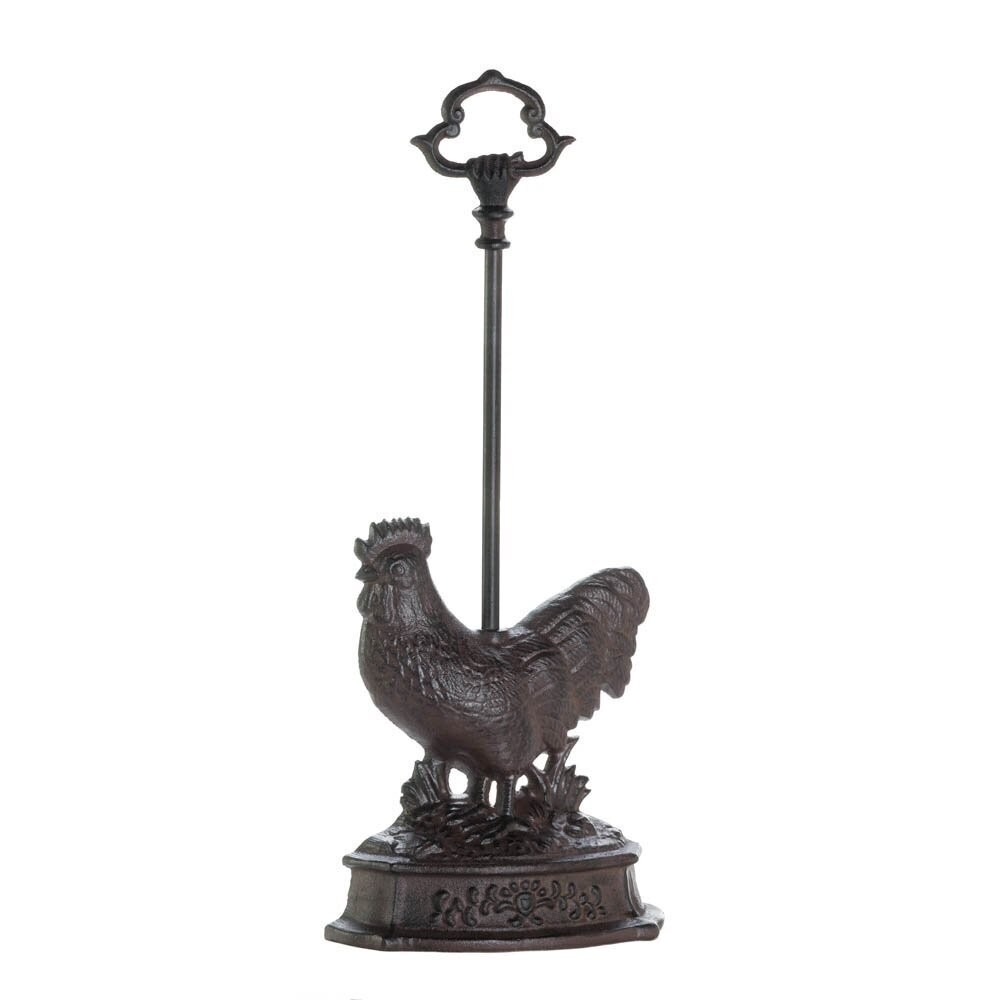 Rooster Iron Weighted Floor Stop
