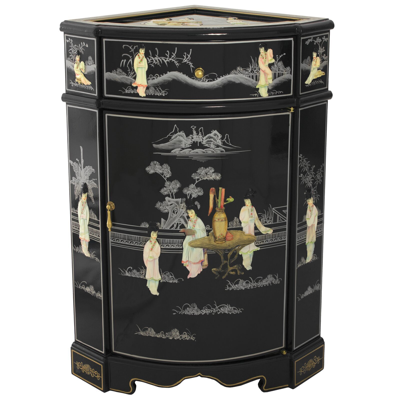 Rounded Corner Cabinet
