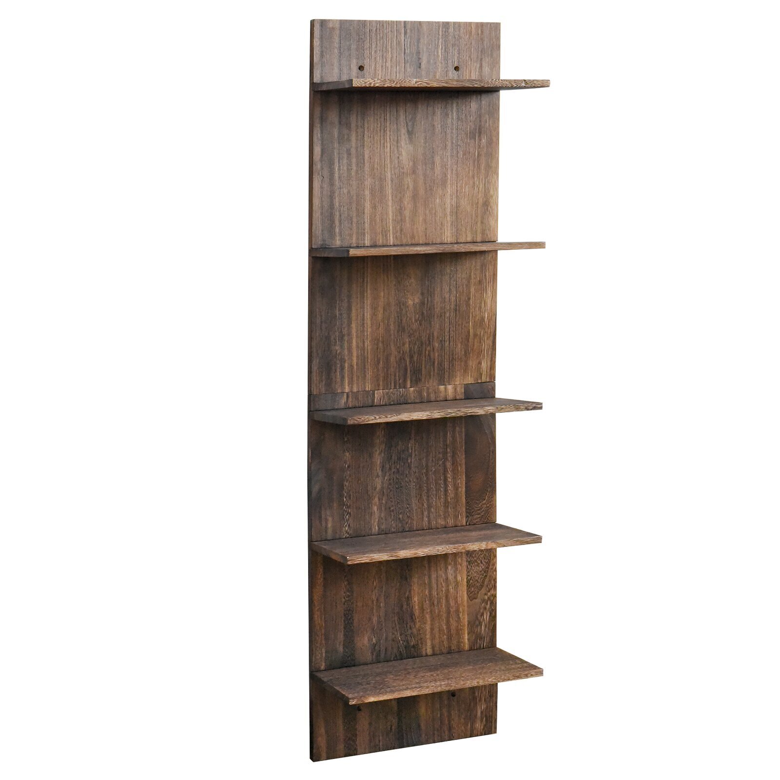 Rustic 5 Tier Floating Wall Shelf