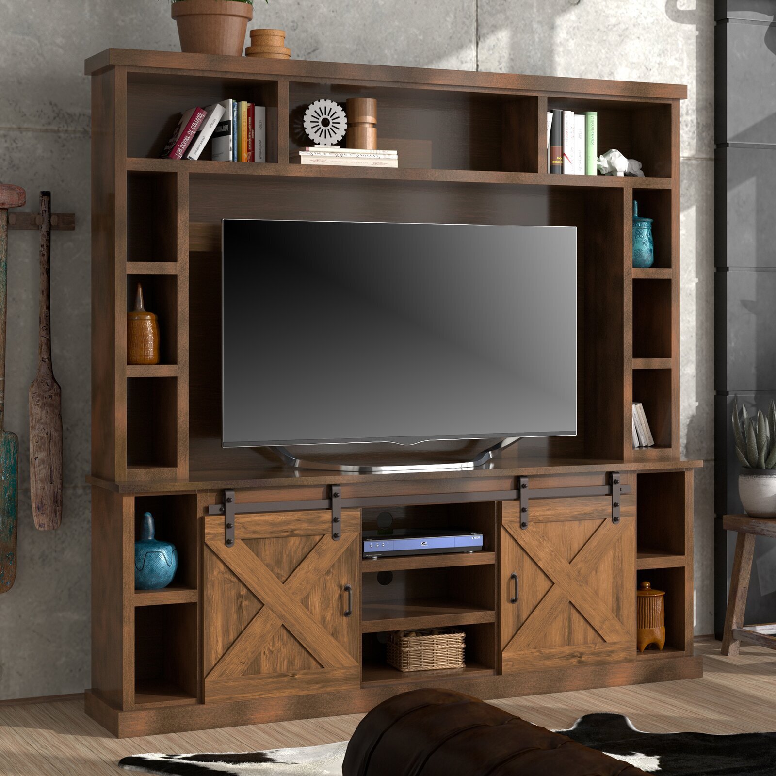 Rustic Barn Type Media Cabinet
