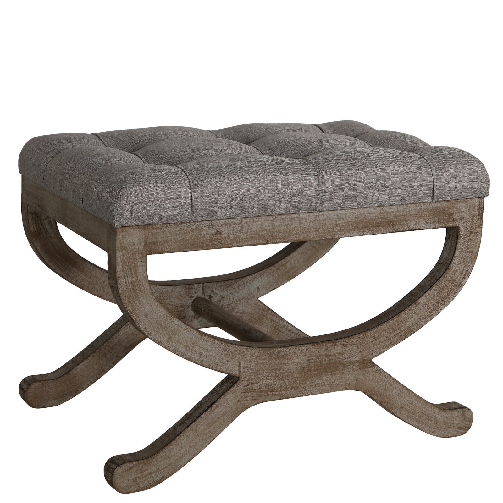 Rustic Solid Wood Ottoman
