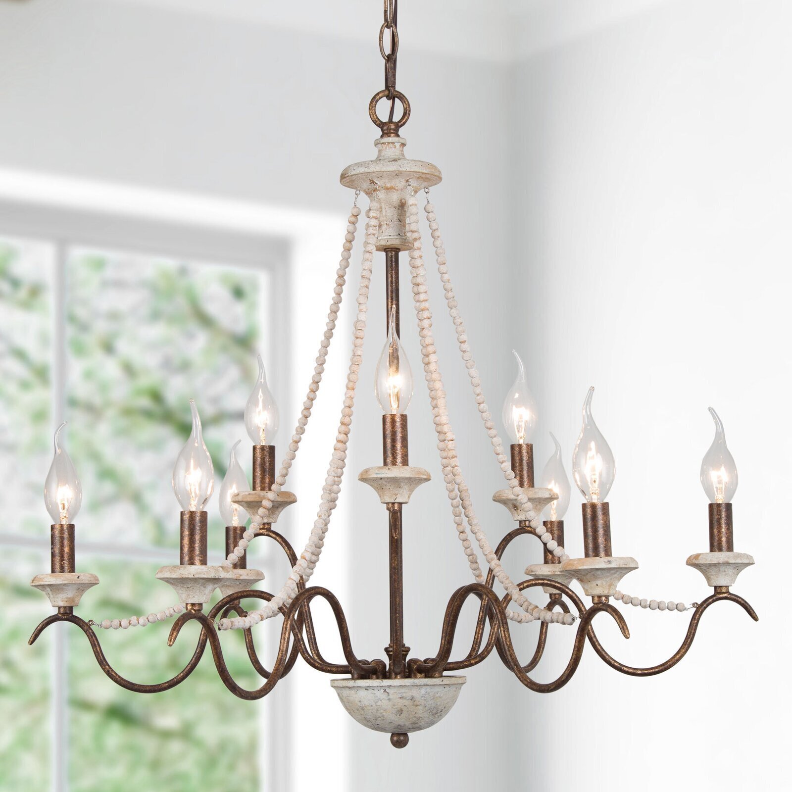 Rustic Wrought Iron Chandelier