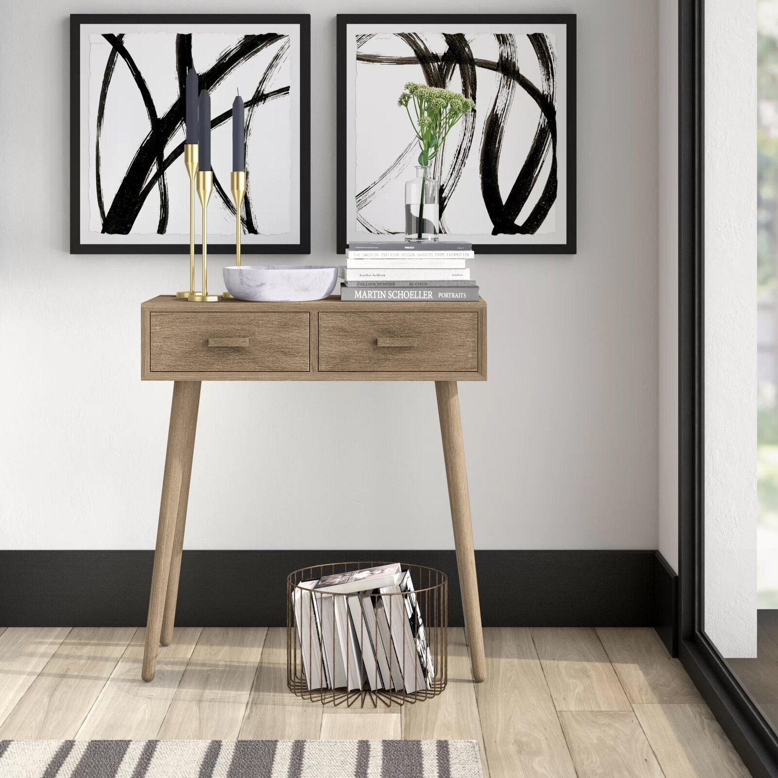 Scandinavian mini hallway table 