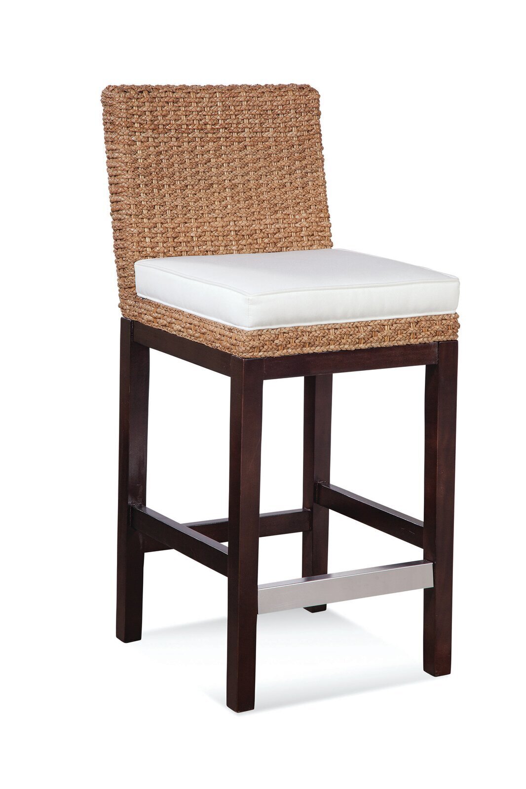 Seagrass Bar Stool with Cushion