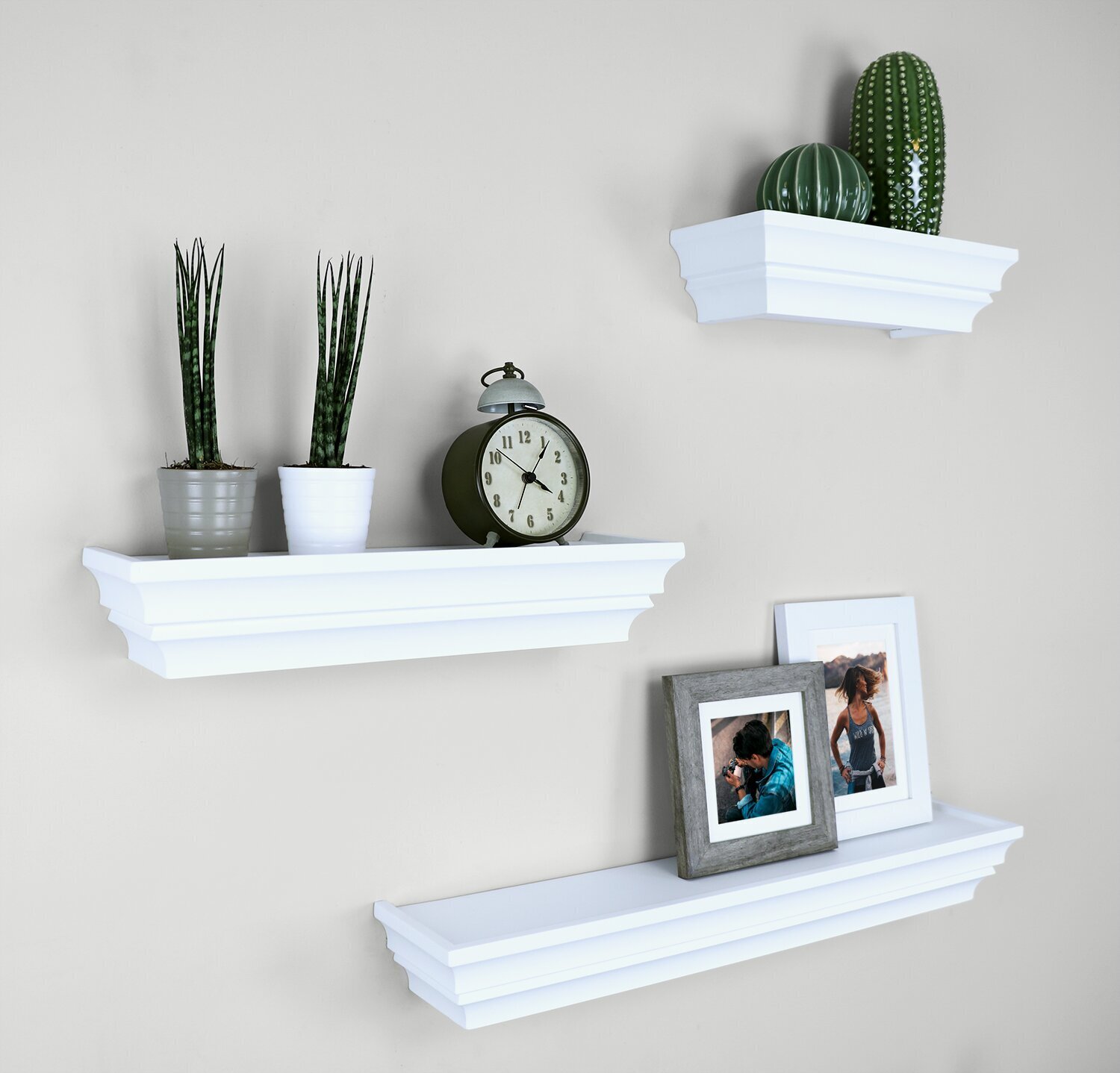 Set of 3 Elegant Victorian Style Display Shelves