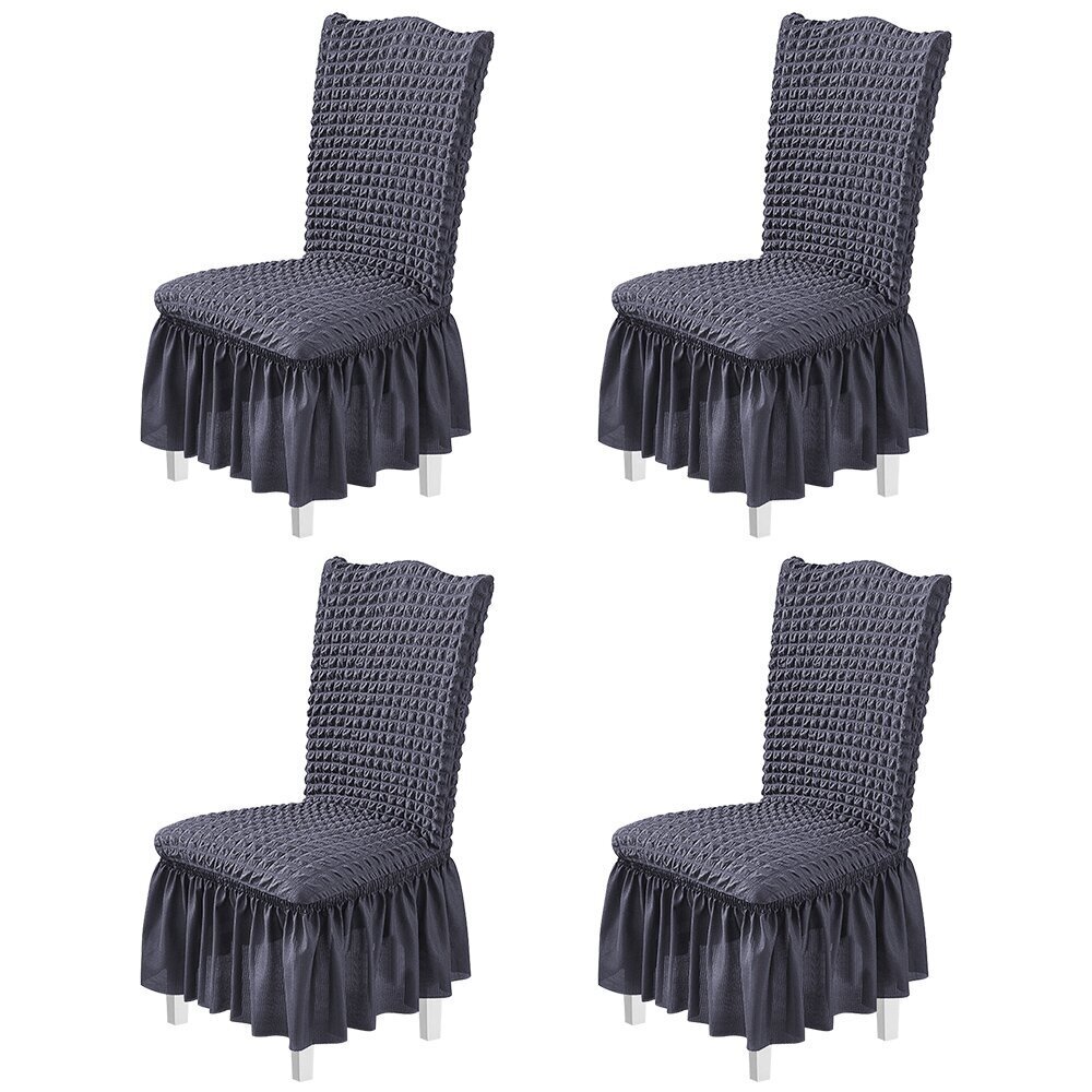 Set Of Four Grey Textured Covers
