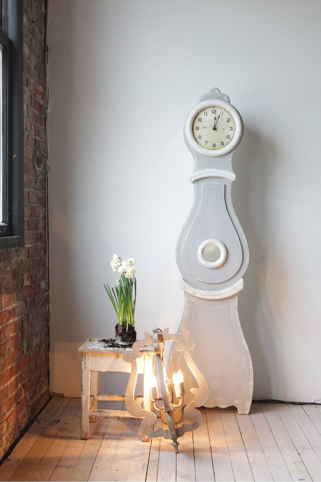 Shabby chic floor clock