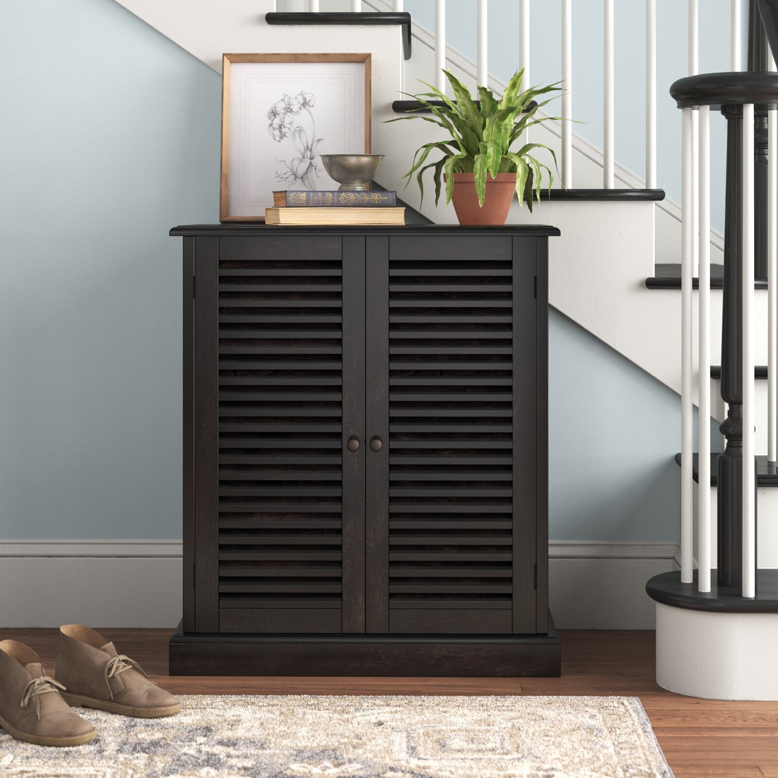 Shutter Shoe Storage Cabinet