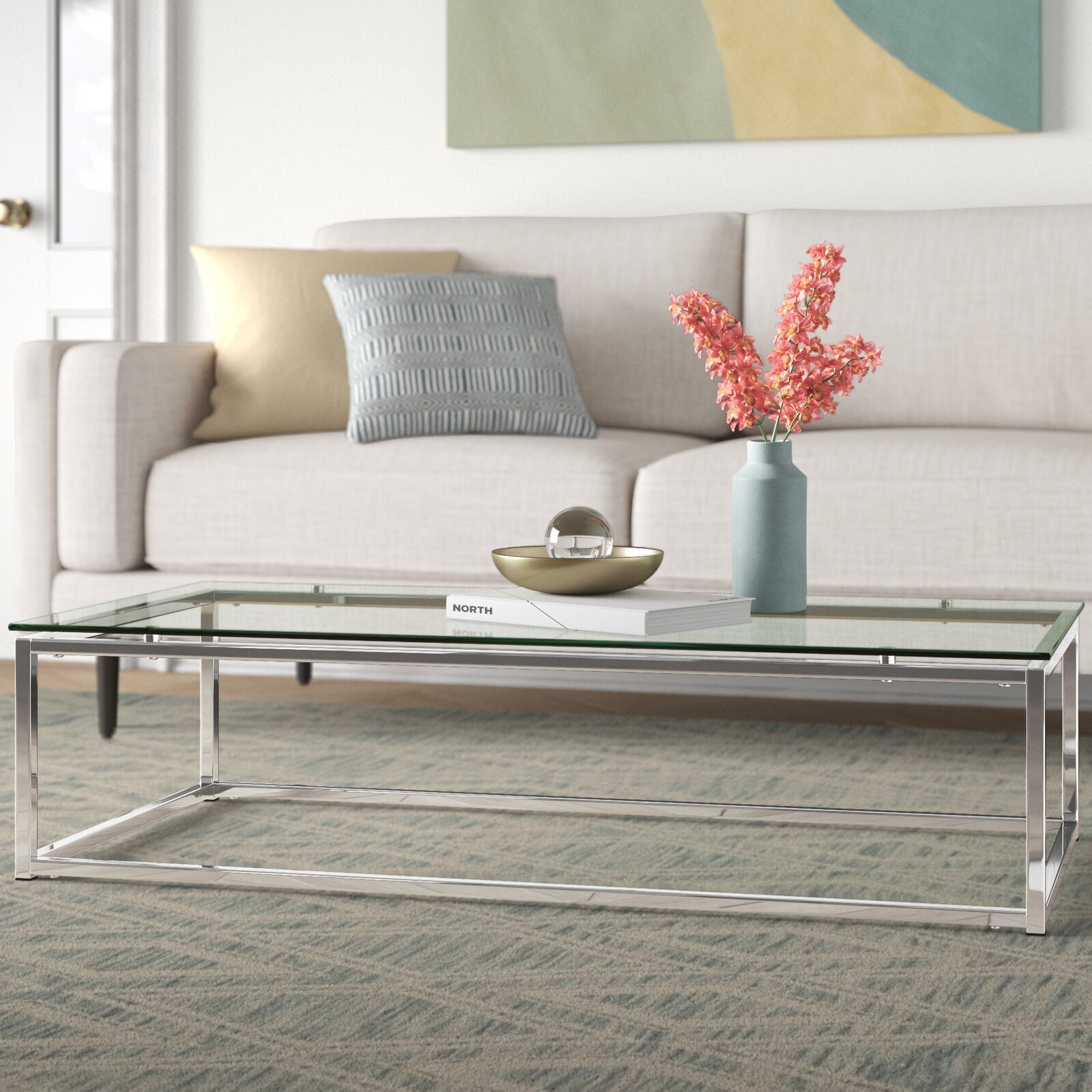 Silver Frame Coffee Table