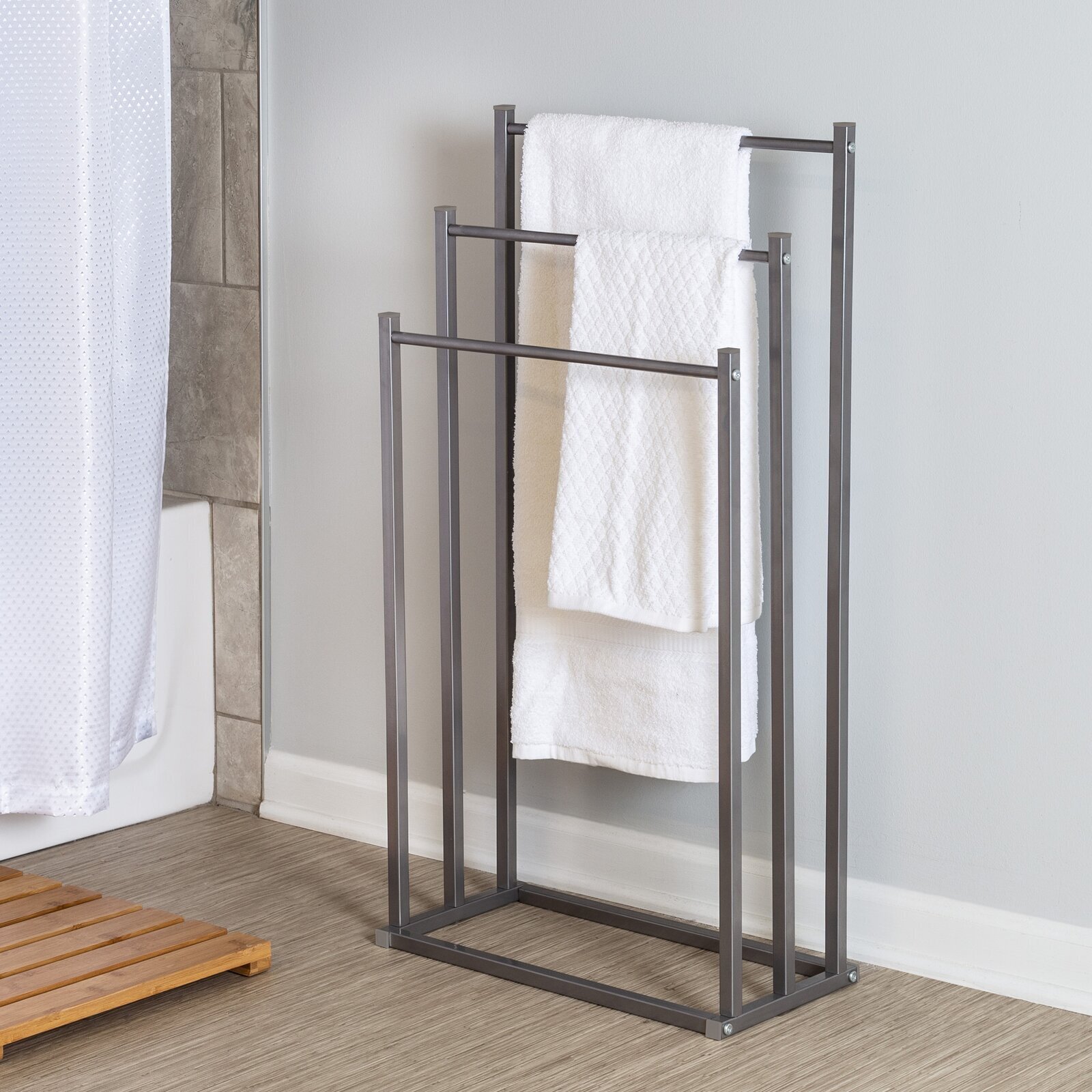Simple Grey Metal Rack 