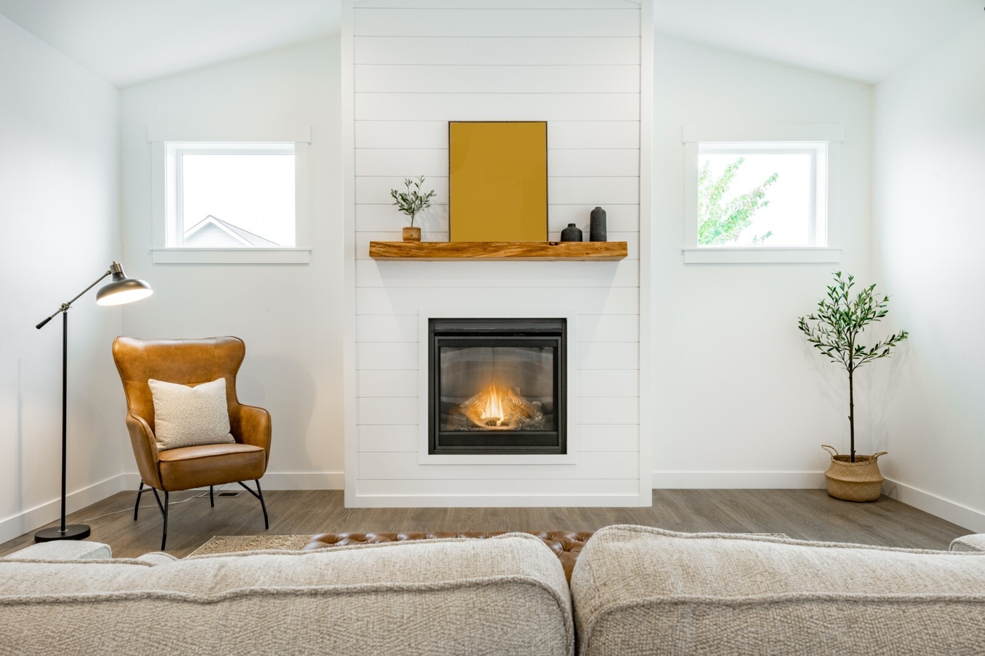Simple living room with minimal decor