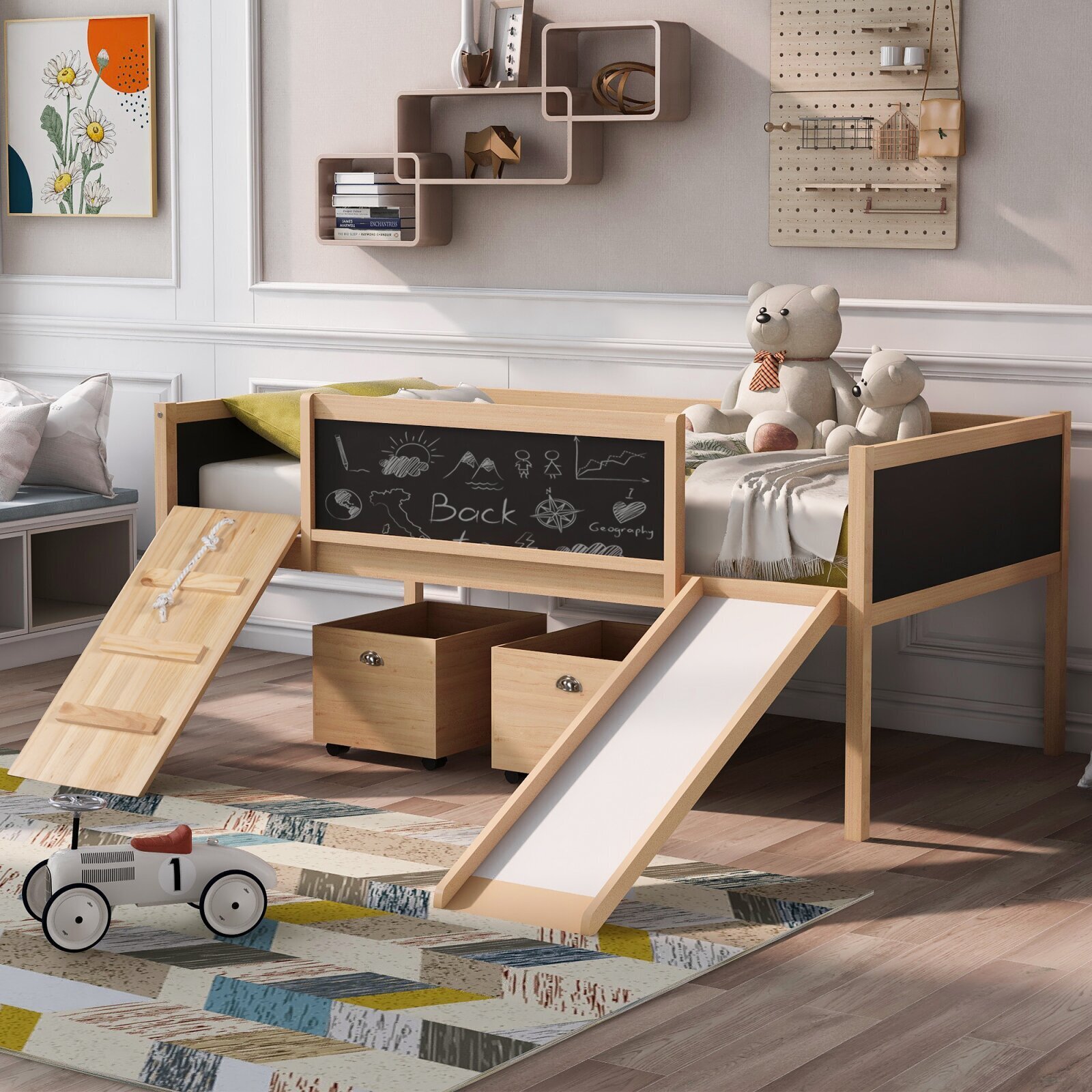 Simple MDF Twin Loft Bed