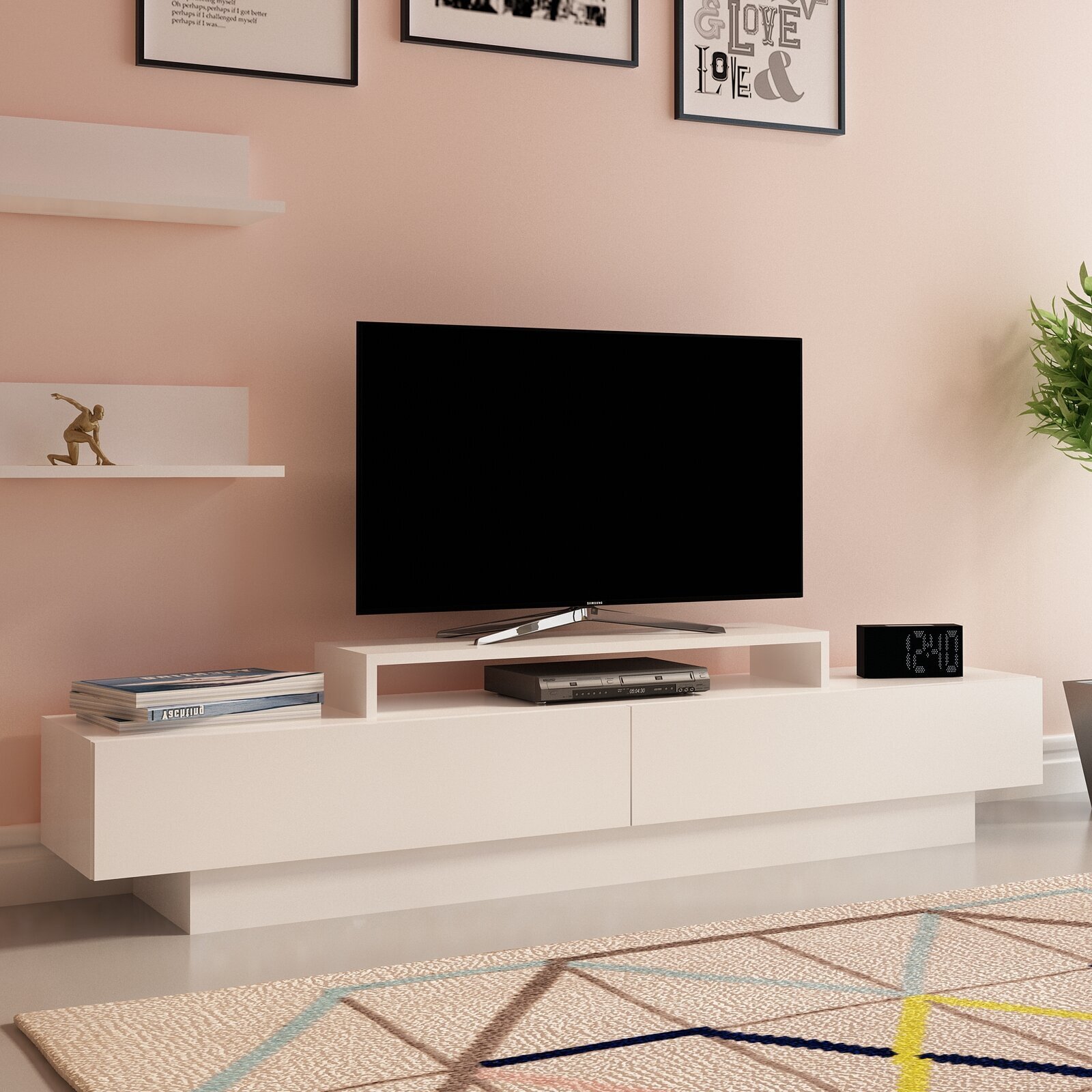 Simple TV Unit White 