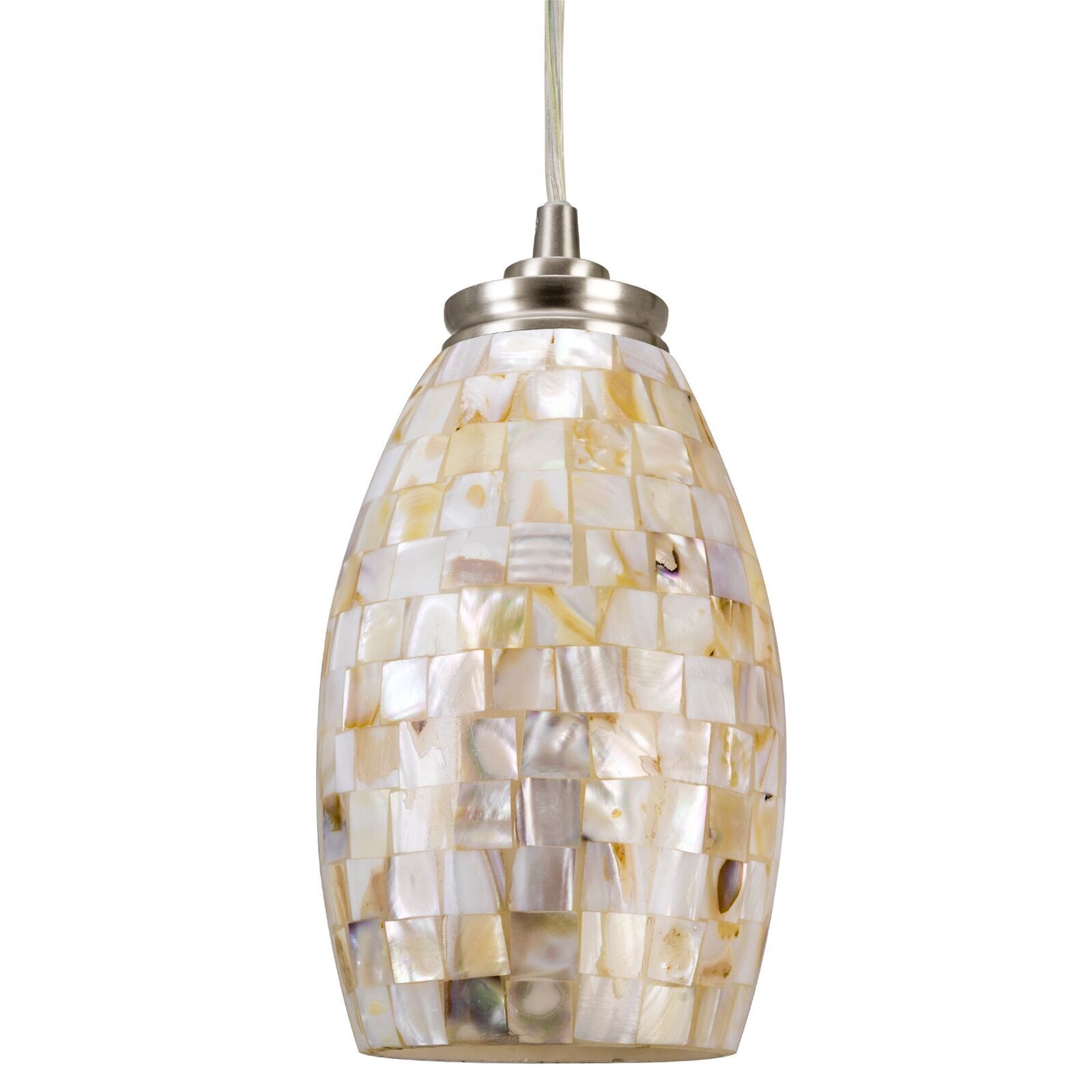 Single Capiz Dome Pendant