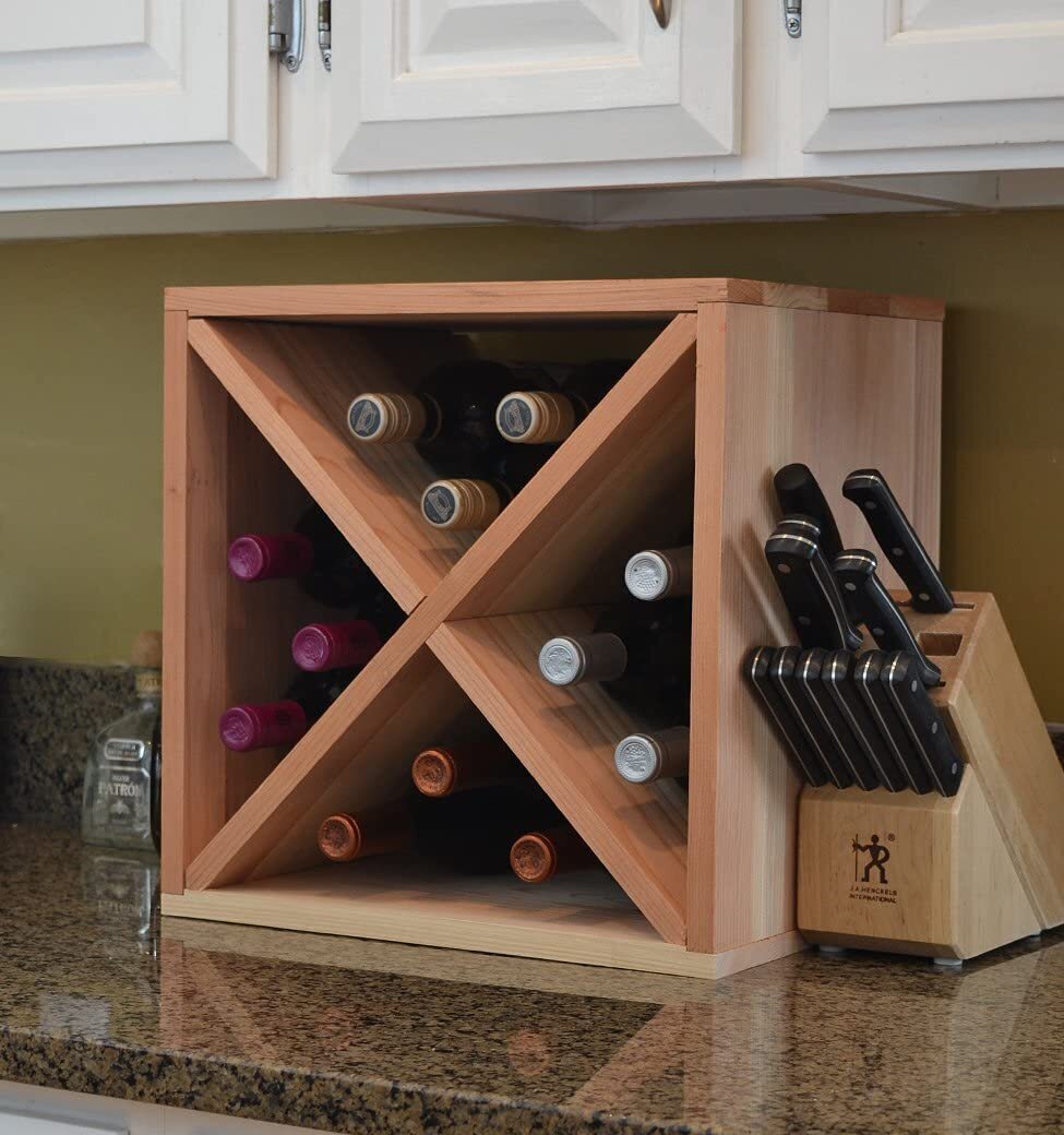 Single Redwood Wine Cube Storage 