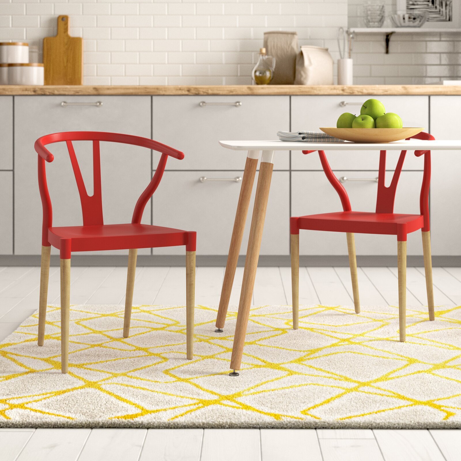 Slat Back Vintage Kitchen Chairs