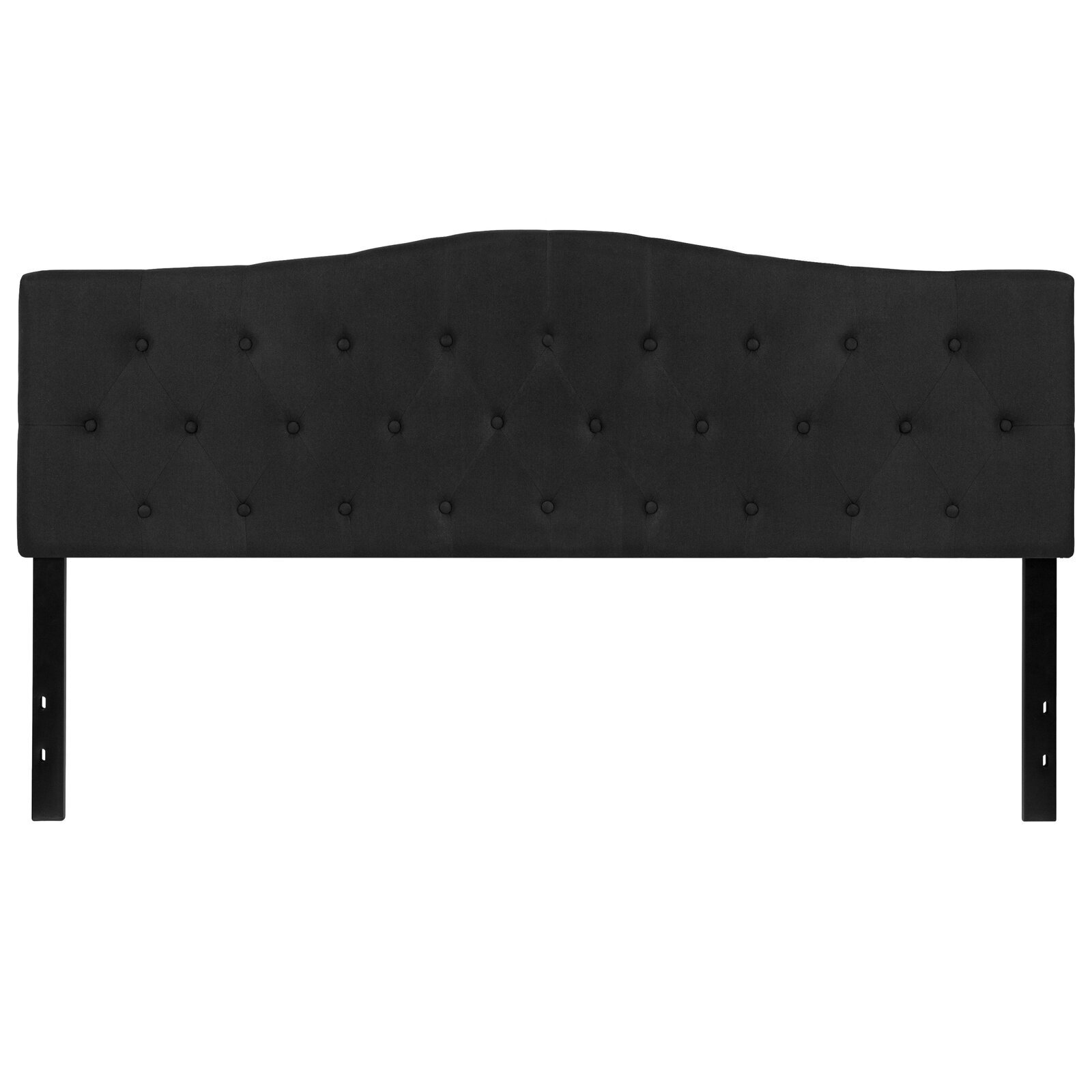 Slim Black Tufted Headboard