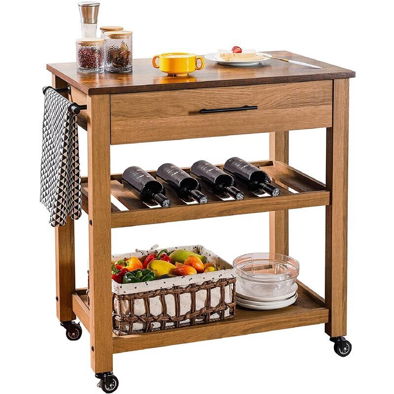 Small Roll Around Wood Baker’s Rack