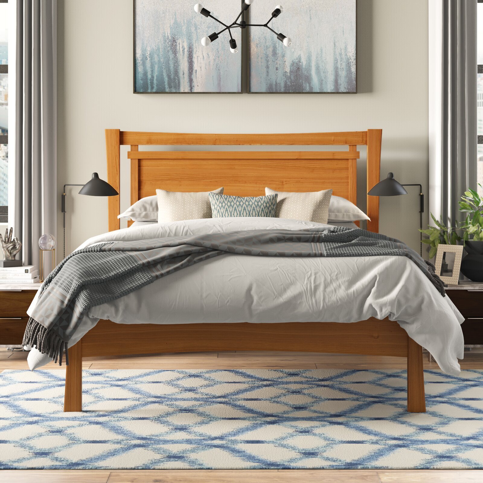 Solid cherry wood bedroom set