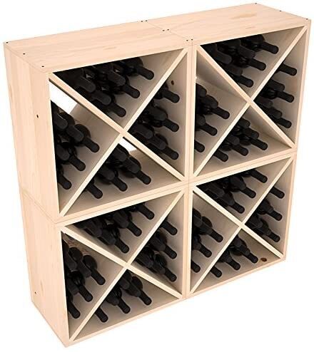 Solid Pine Wine Cube Storage Rack 