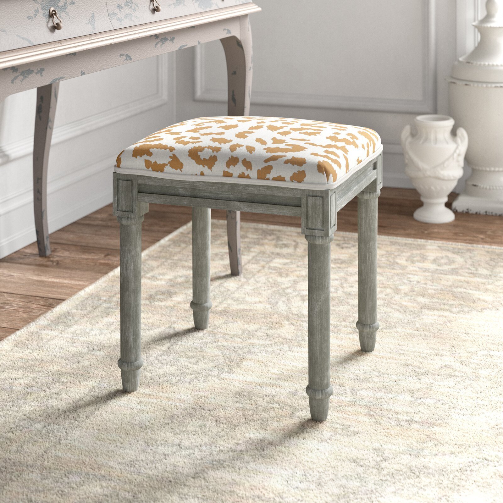 Solid Wood Cheetah Vanity Chair