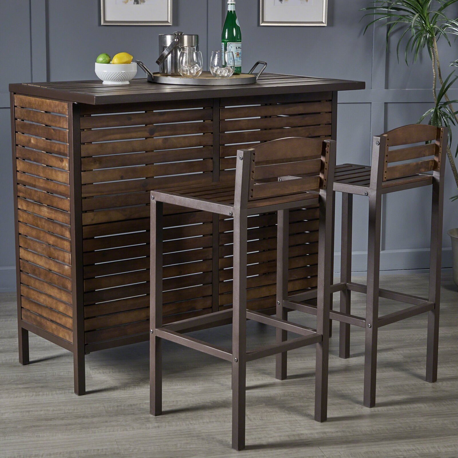 Solid Wood Drinking Bar for Sale 