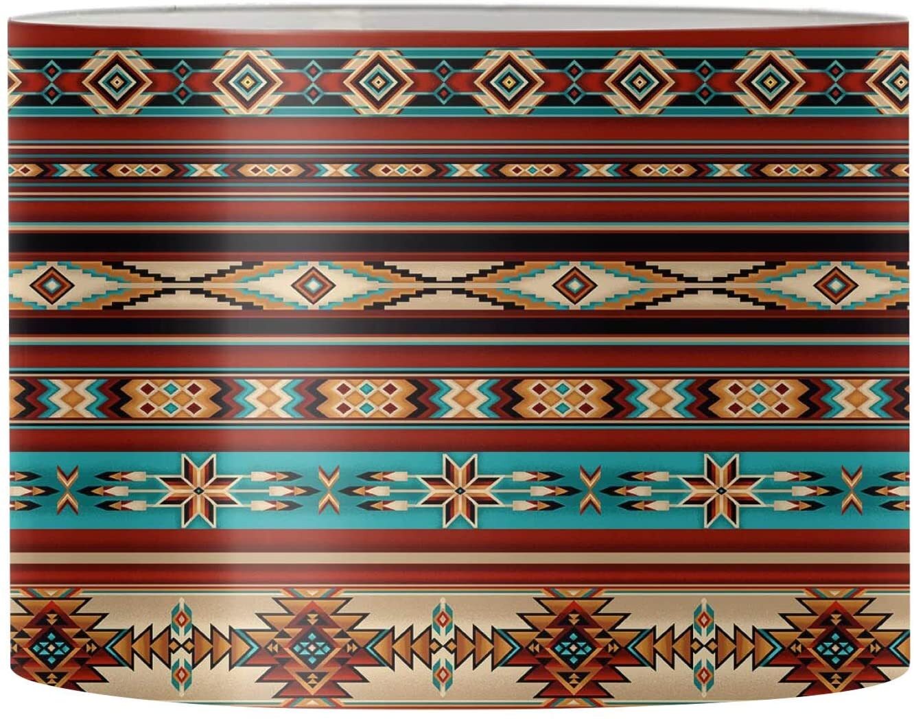Southwestern lamp shades combining warm & cold colors