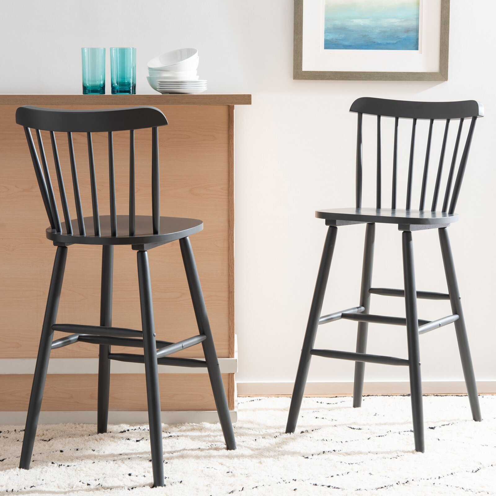 Wooden Bar Stools With Backs