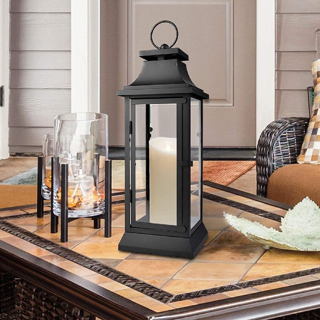 Square hurricane lamps