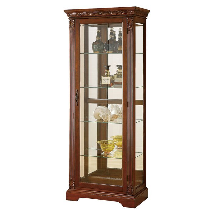 Stately Slim Sculpted China Cabinet