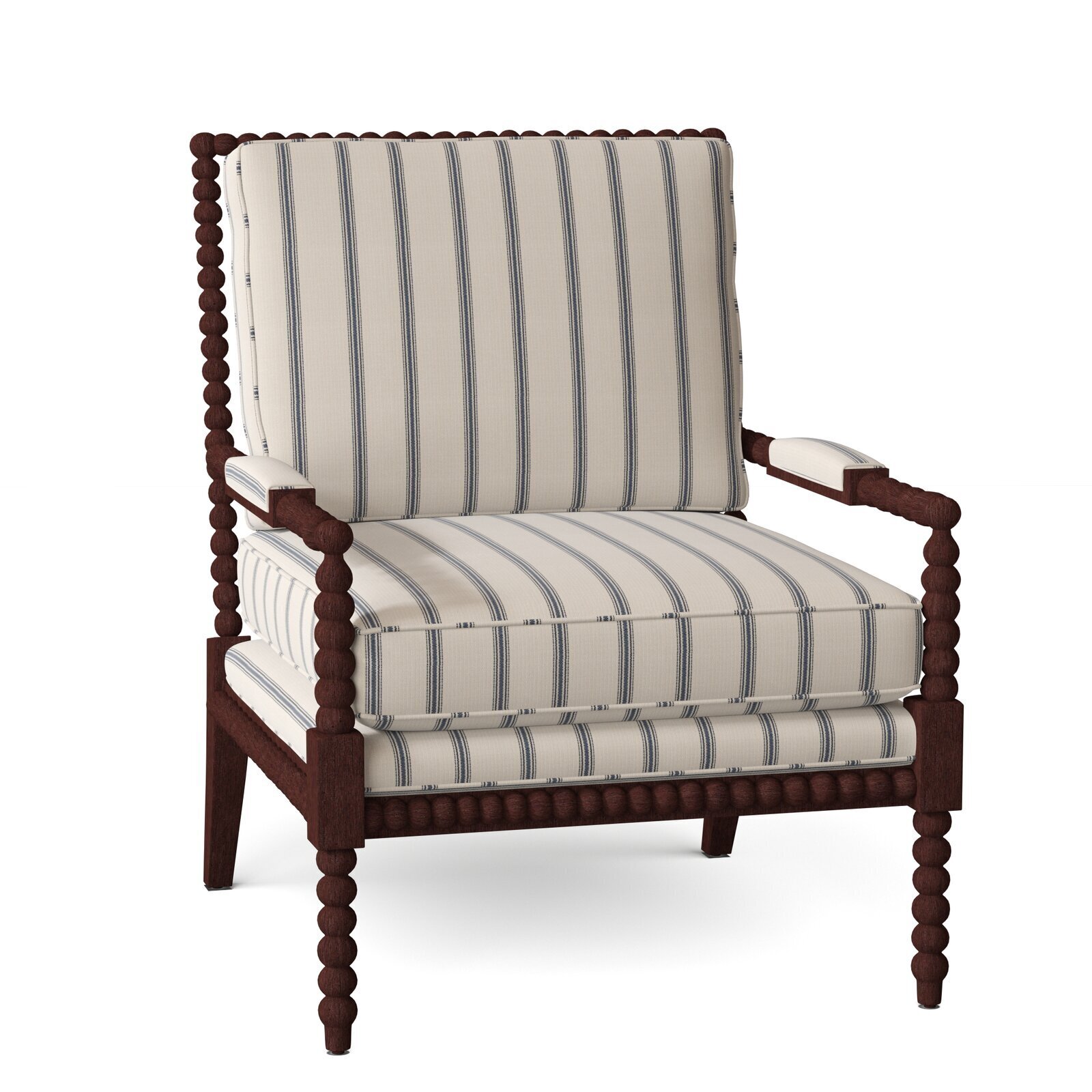 Striped Chair with Spindle Legs