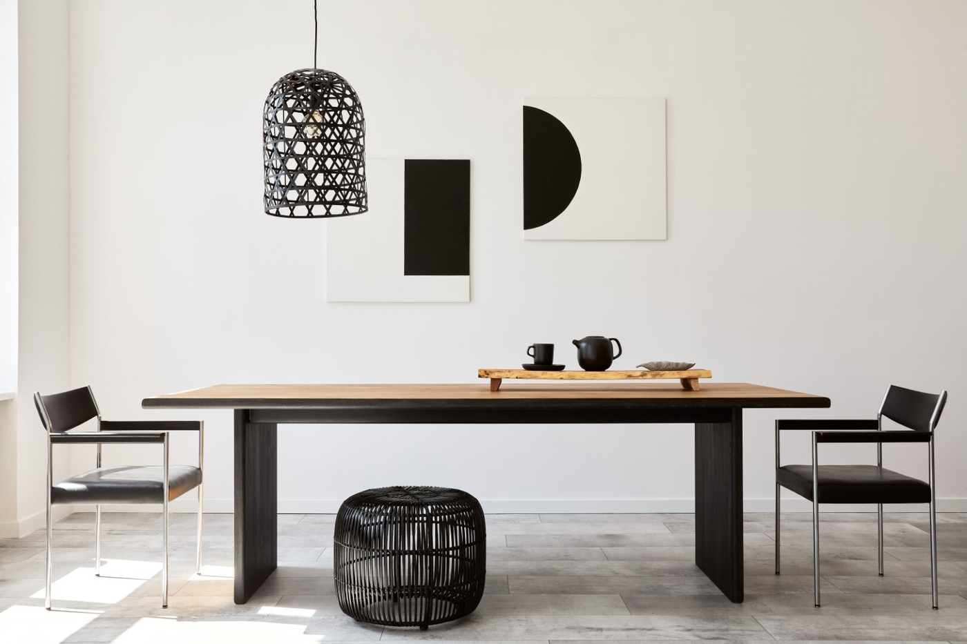 Stylish dining room interior