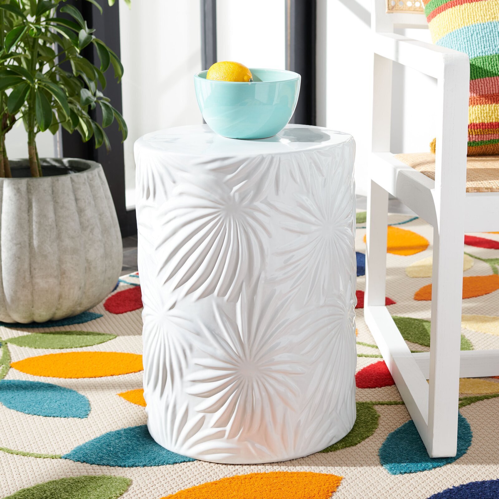 Stylish Understated Floral Print Seat