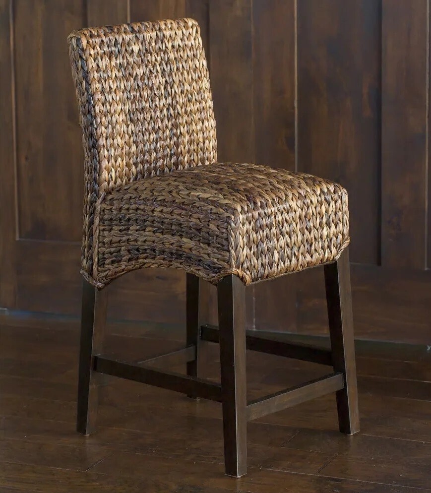 Sustainable Seagrass Counter Height Stool
