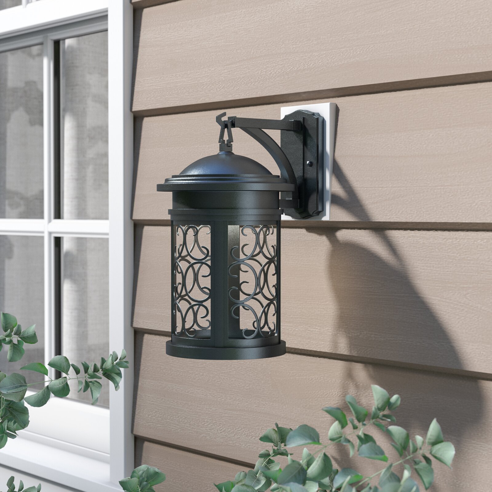 Swirl Detail Large Outdoor Wall Light