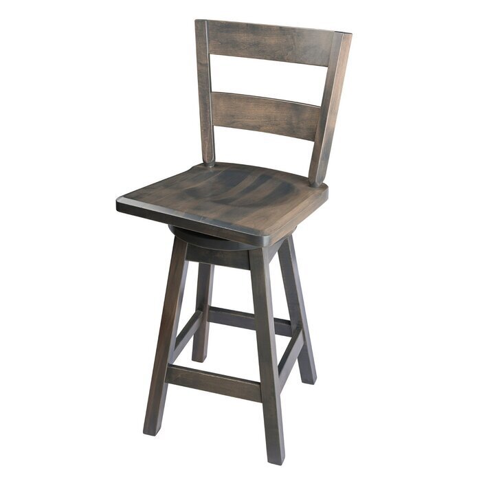 Swivel Maple Stool with Full Back
