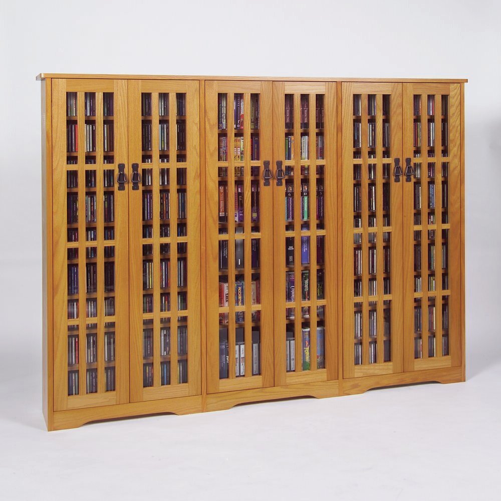 Traditional CD Storage Cabinet with Doors