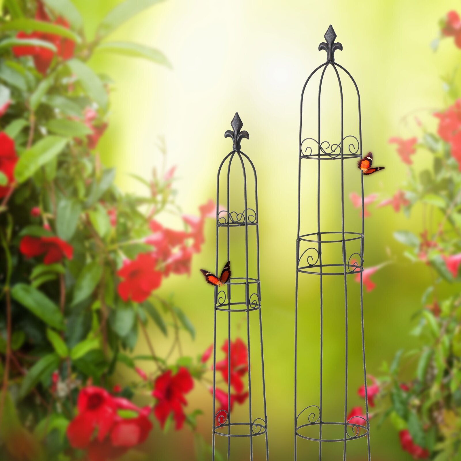 Traditional Metal Garden Obelisk 