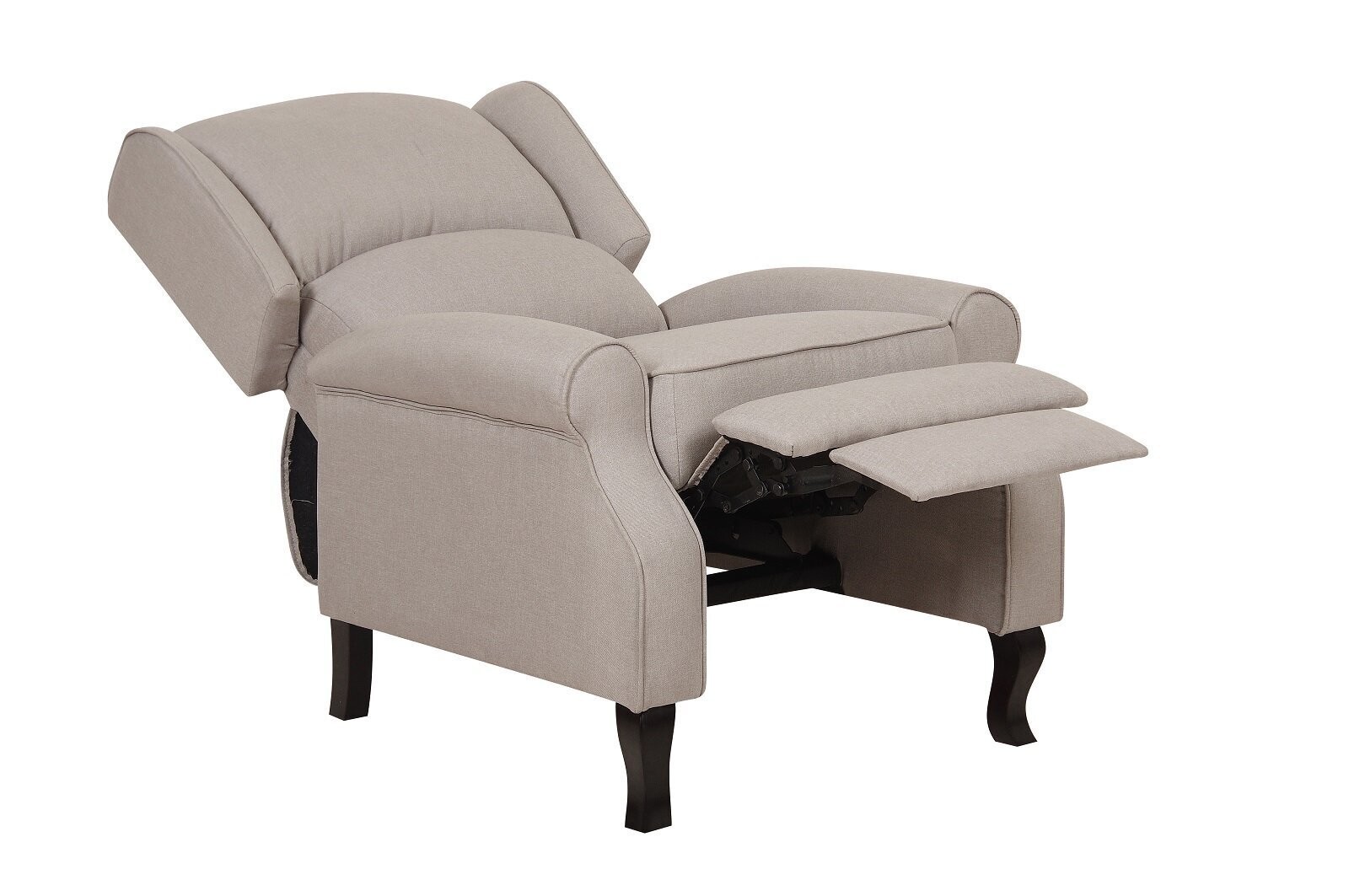 Transitional Queen Anne Recliner Chair 